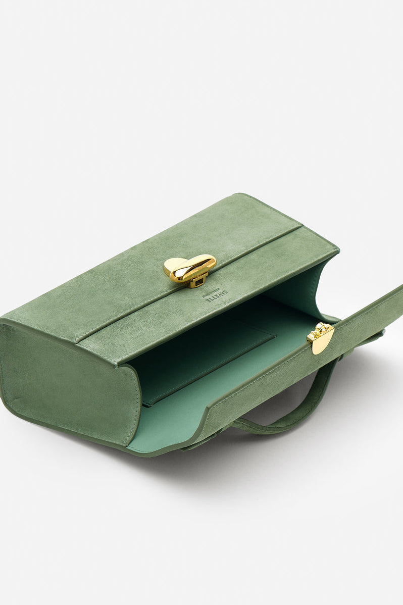 Tasche Symmetry Pochette in Suede Cactus