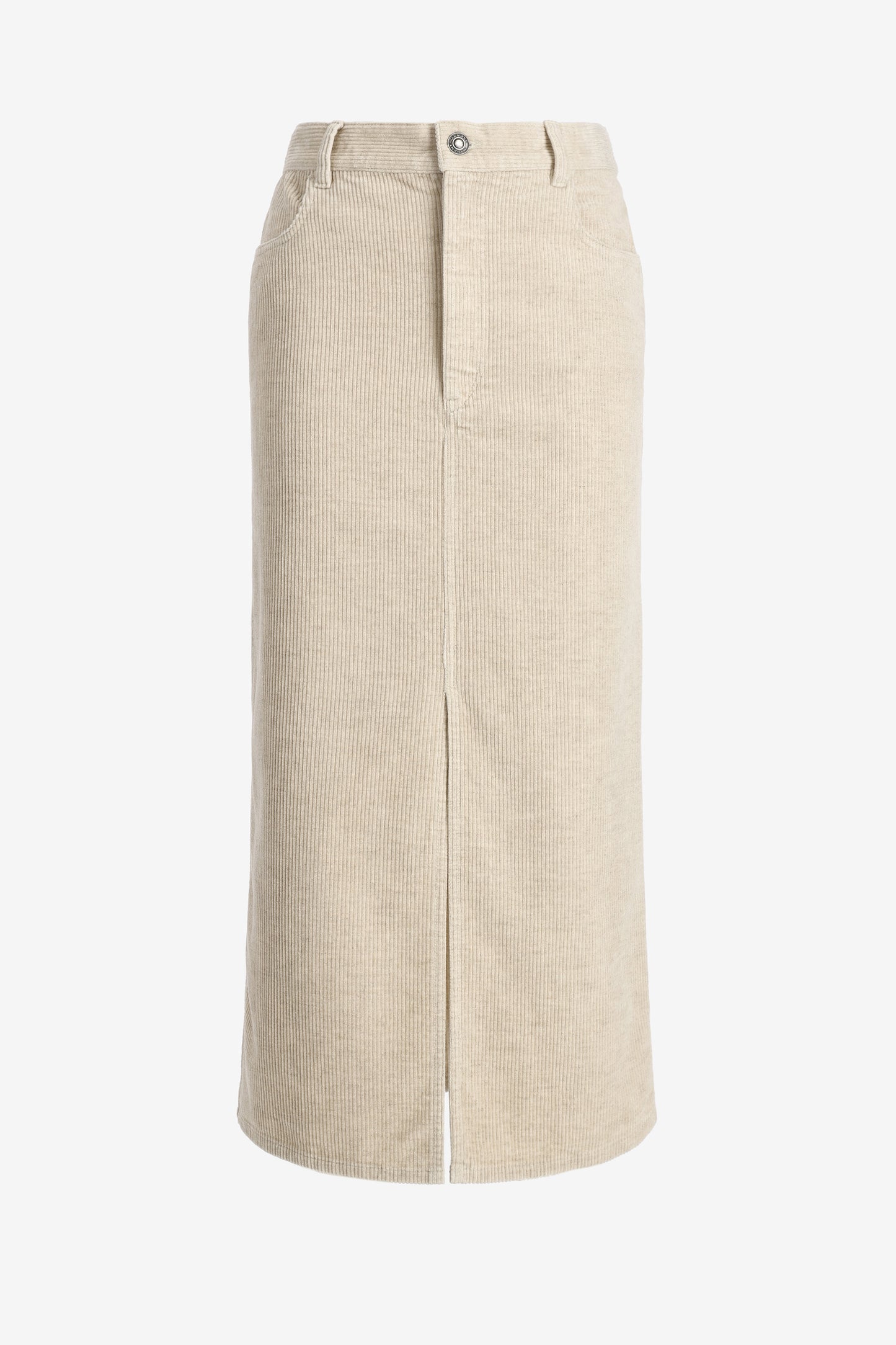 Odalie Corduroy Skirt in Ecru