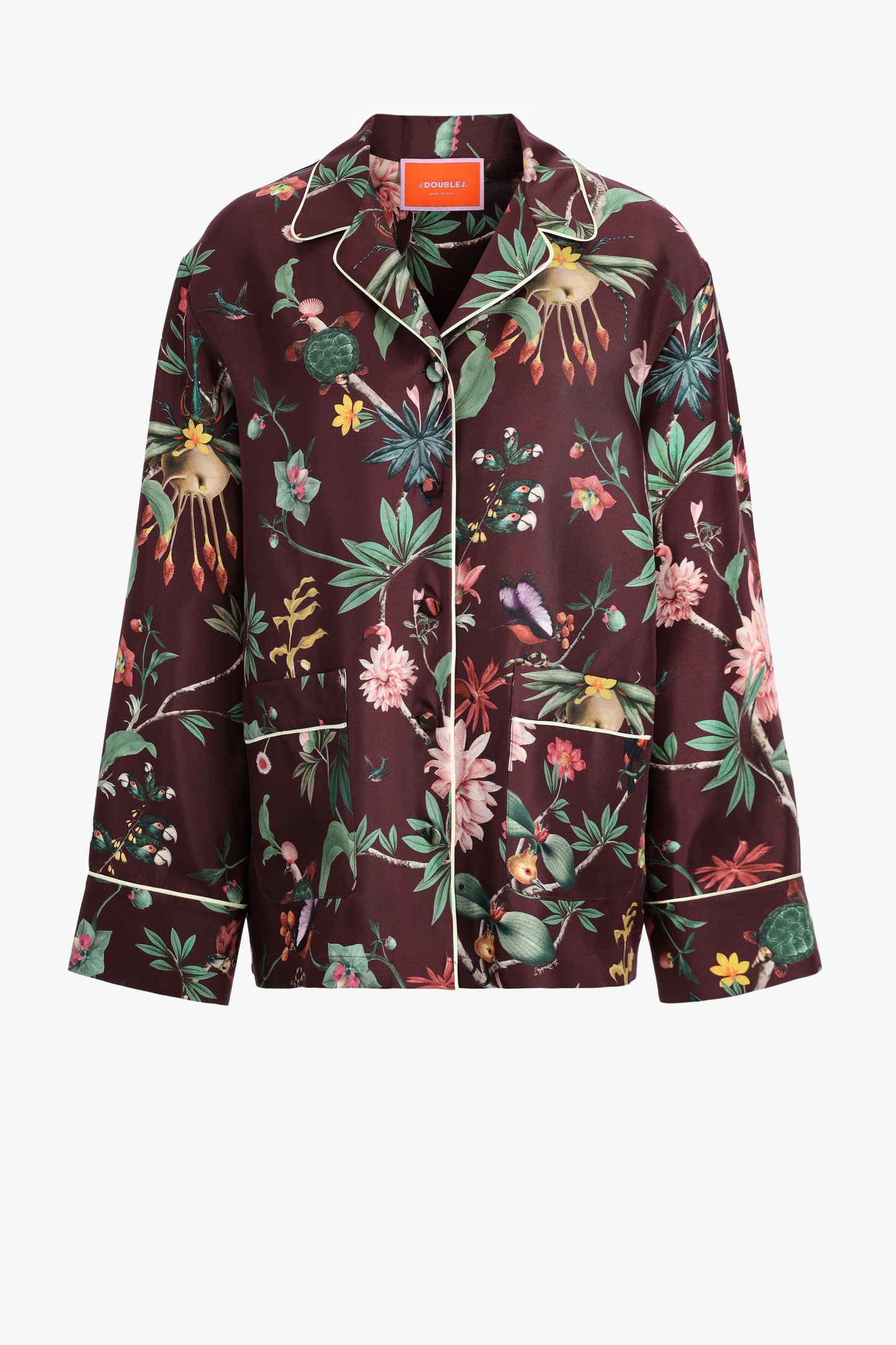 Pajama Zooflora blouse in bordeaux
