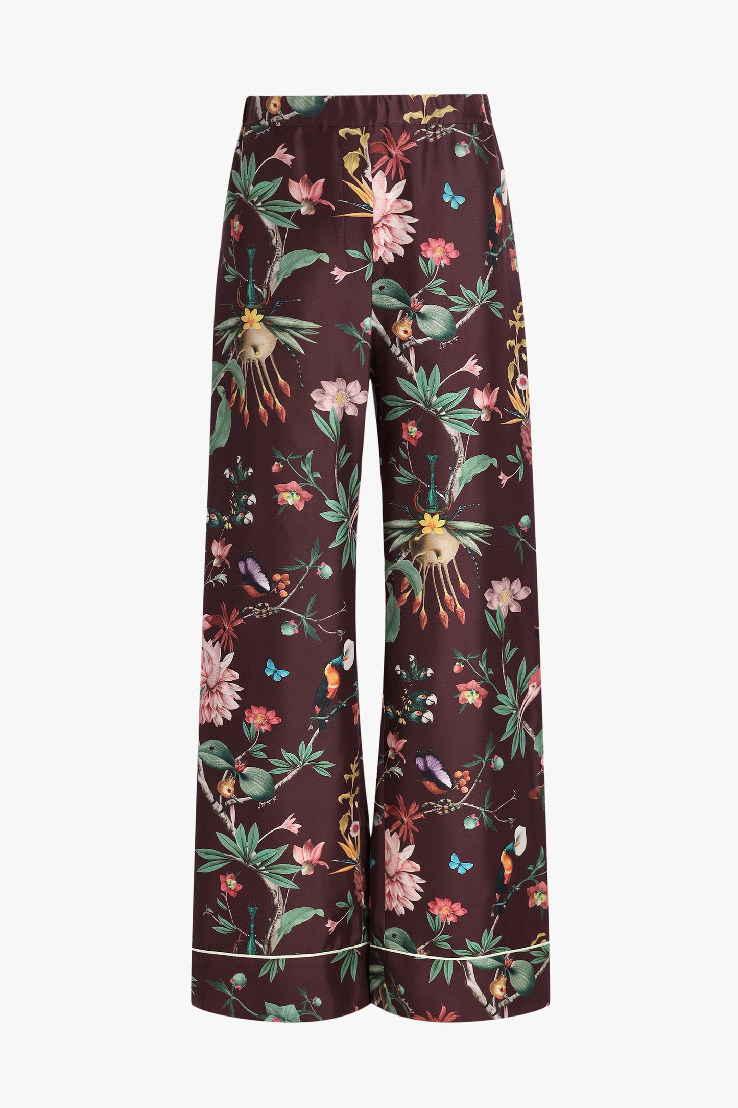 Pajama Zooflora trousers in Bordeaux
