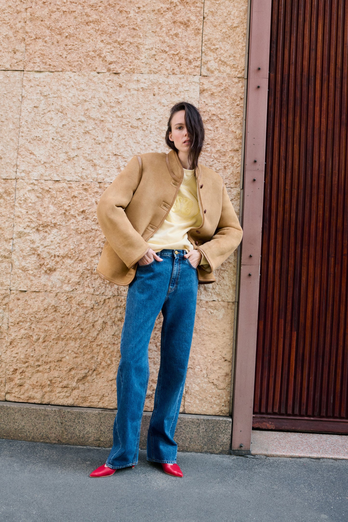 Jacke Tatoosh Curly in CamelBlazé Milano - Anita Hass