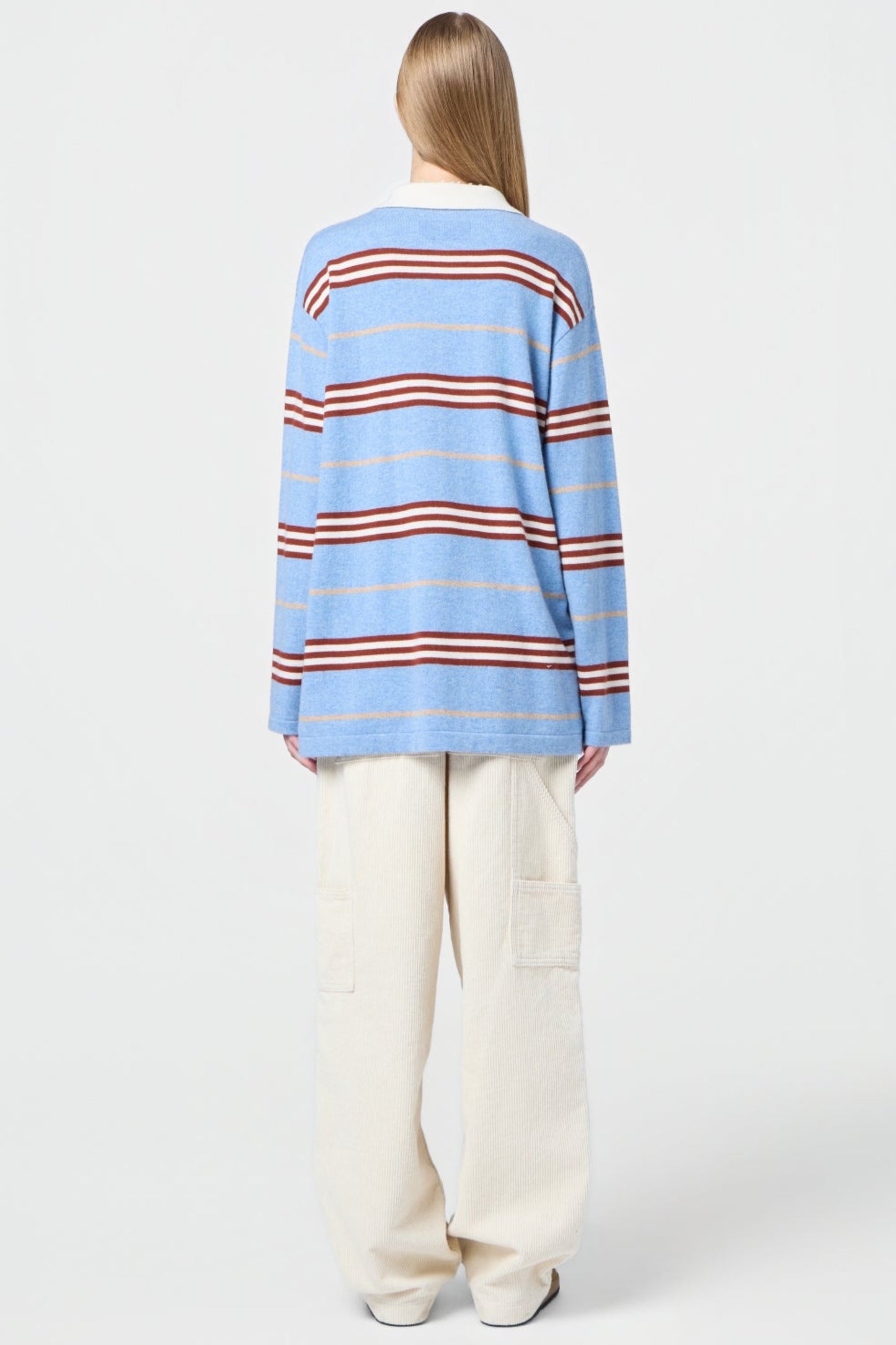 Pullover Striped Rugby in Heather Blue ComboGuest in Residence - Anita Hass