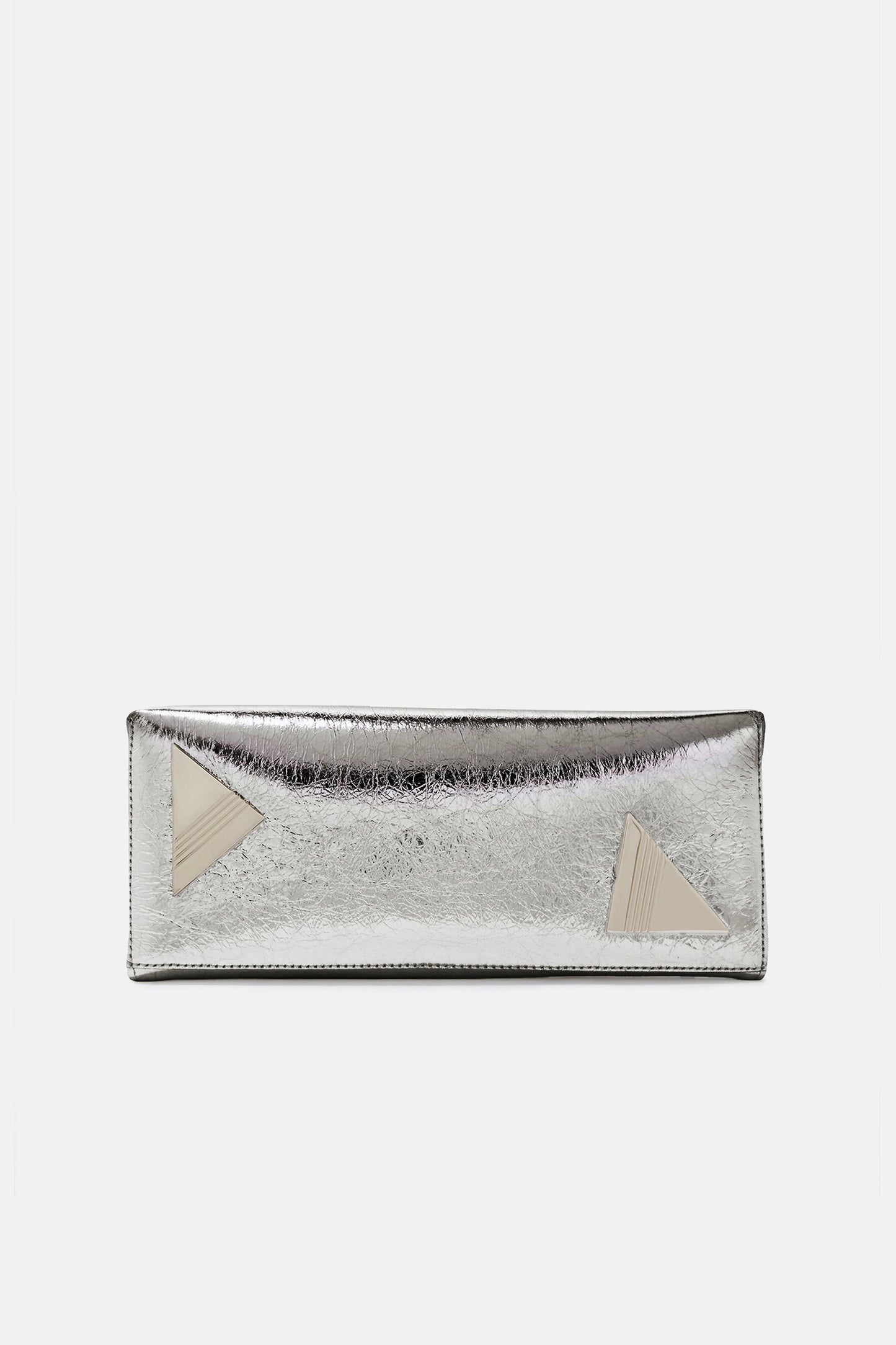 Clutch 8.30 PM in Cracked SilverThe Attico - Anita Hass