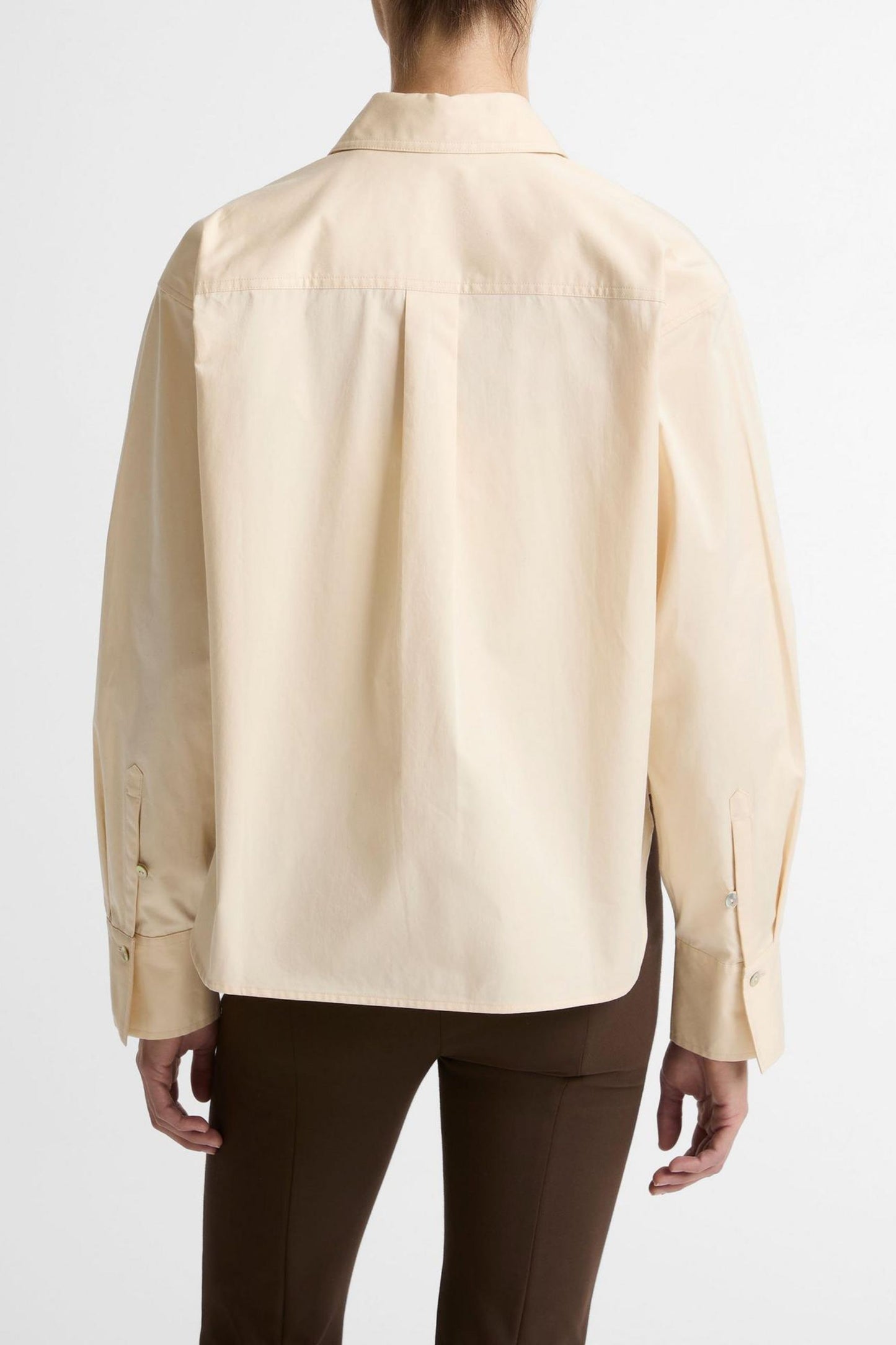 Cropped blouse in ecru