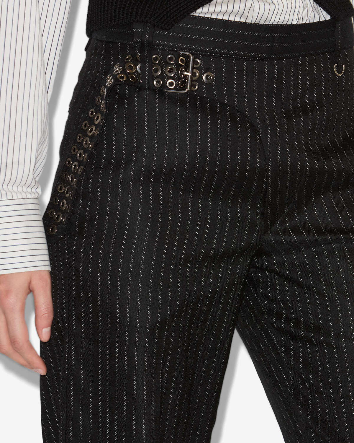 Hose Noanne in Pinstripe BlackIsabel Marant - Anita Hass