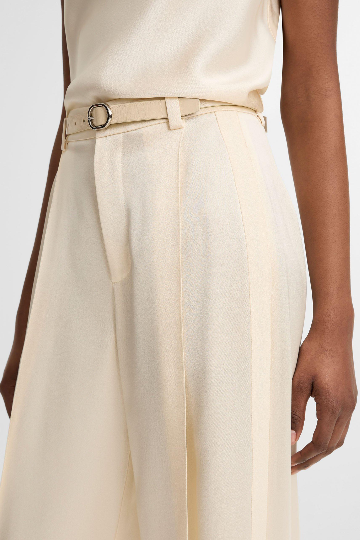 Hose High Waist Satin in FlaxVince - Anita Hass