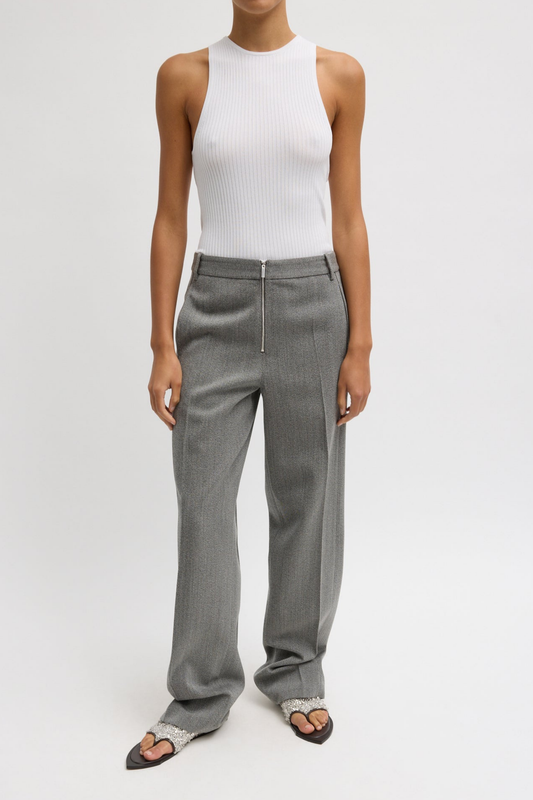 Hose Structured Wool in Grey MultiTibi - Anita Hass