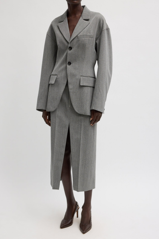 Blazer Sculpted in Grey MultiTibi - Anita Hass