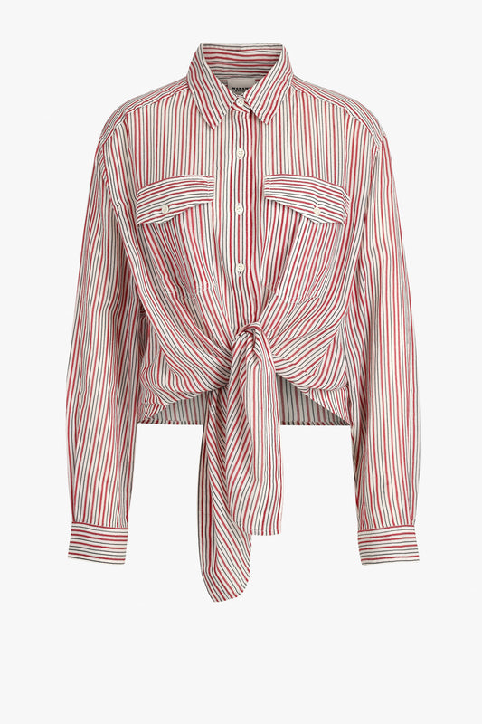 Blusa Nath en crudo/rojo