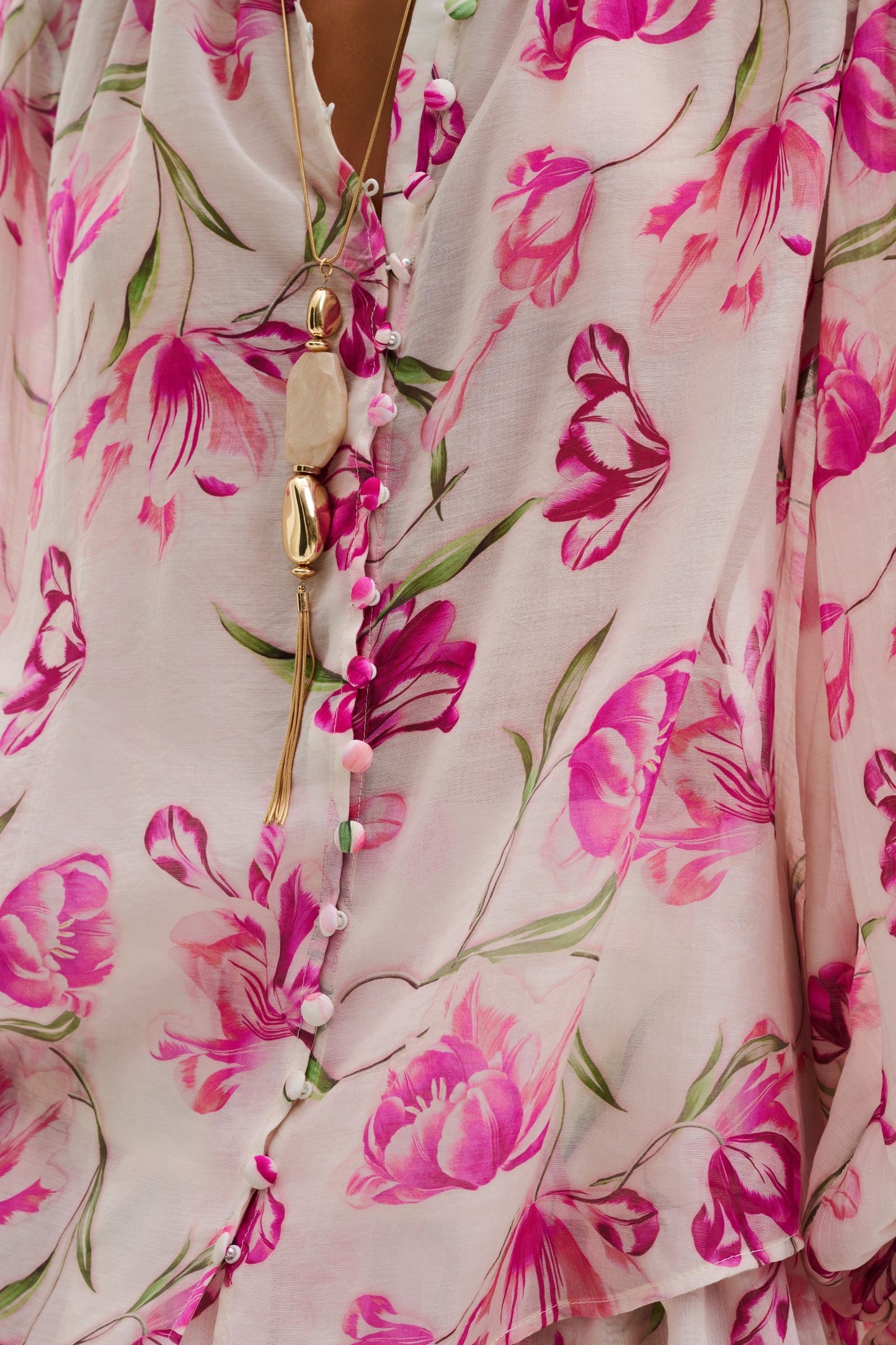 Blusa Minoa en rosa tulipán