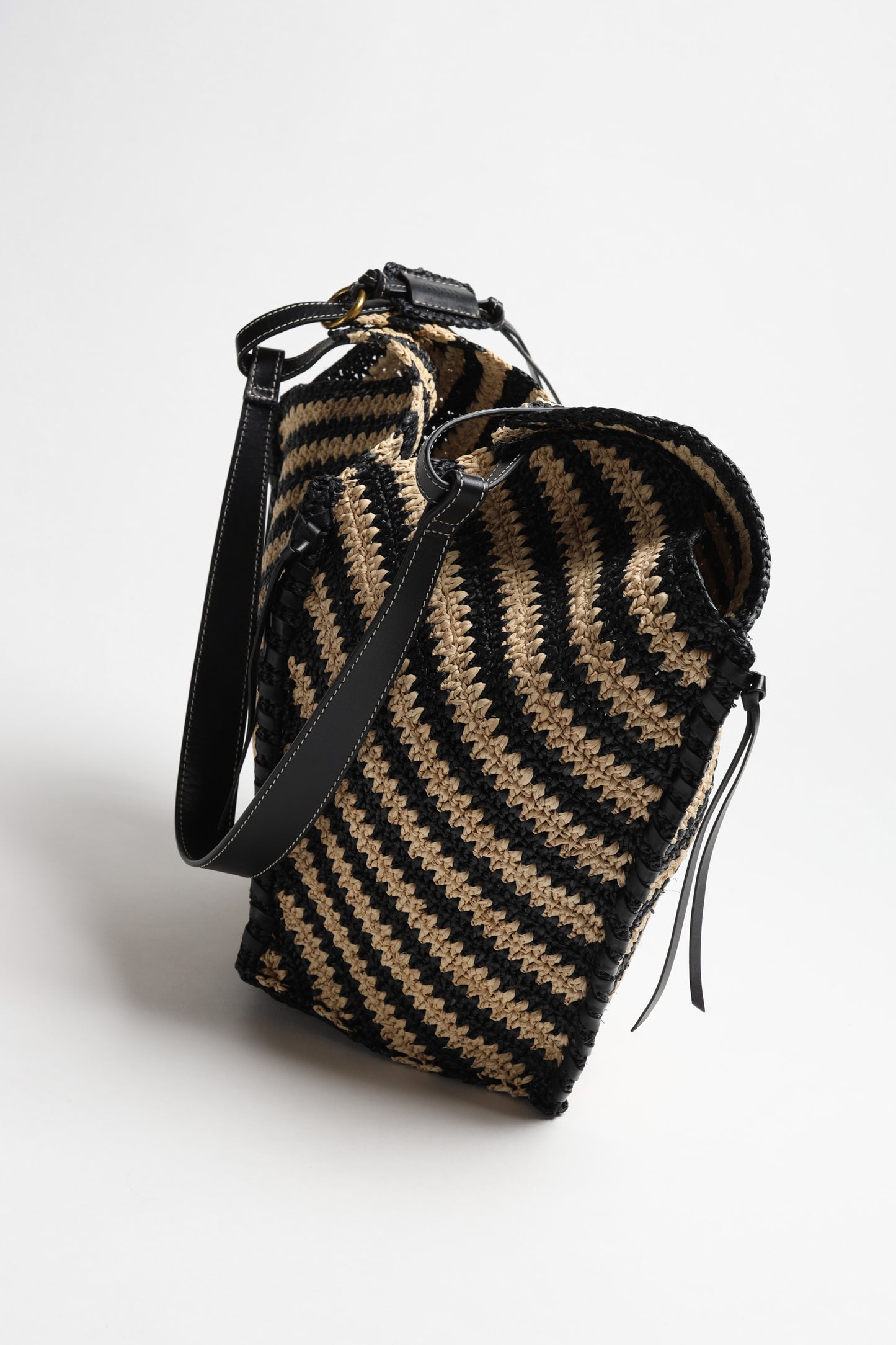 Shopper Tampa Raffia in Natural/Black