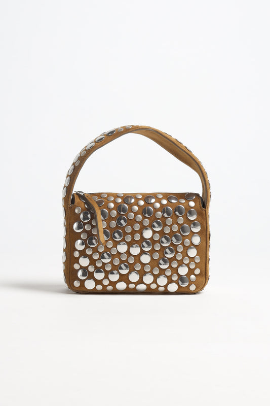 Tasche Elena Studded Small in Mud SuedeKhaite - Anita Hass
