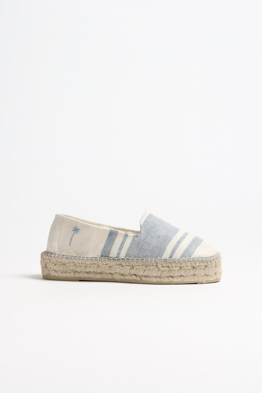 Espadrilles Stripes in Indigo/Natural