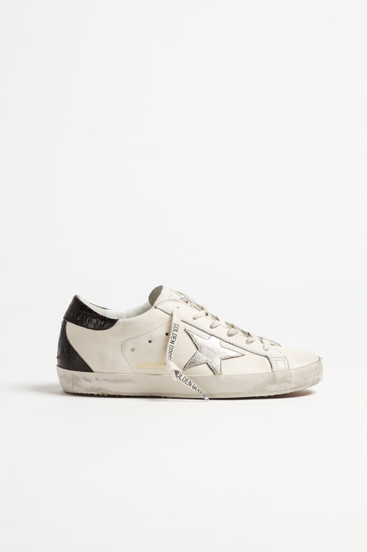 Sneaker Super Star in White/Platinum/BurgundyGolden Goose - Anita Hass