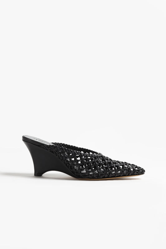 Mules Victoria Knotted in Schwarz