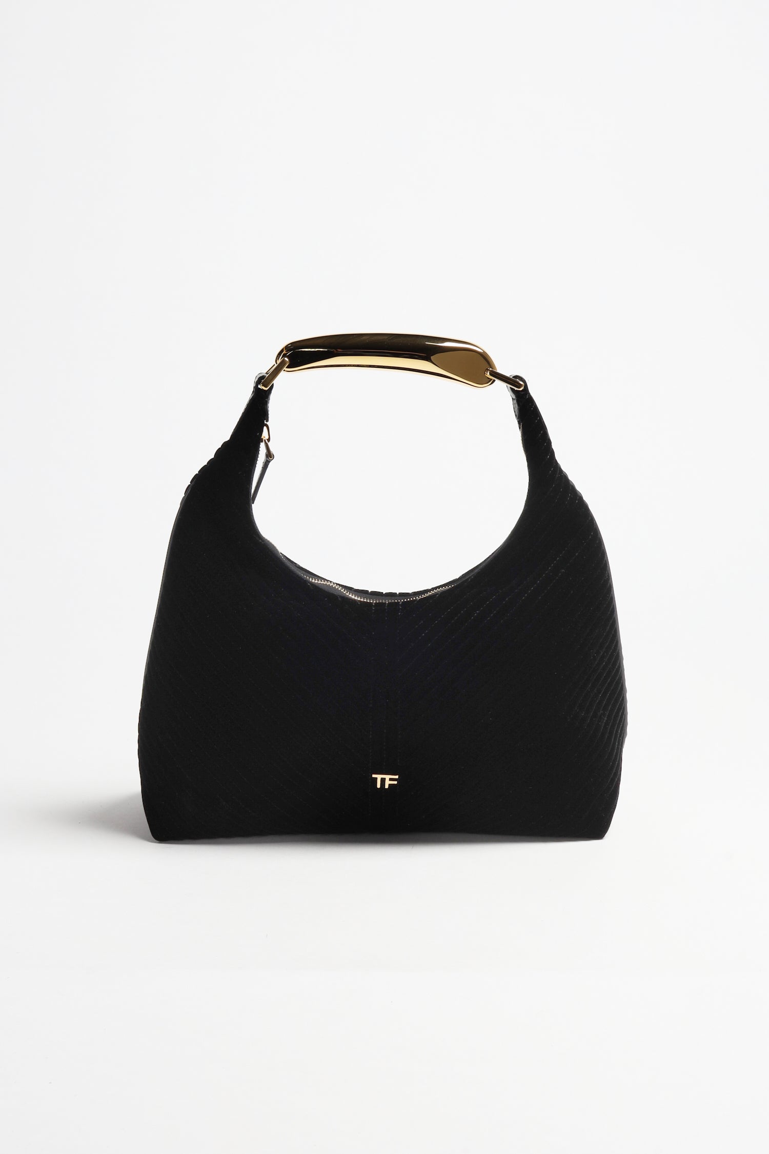 Velvet Bianca Mini Hobo | Tom Ford | Black