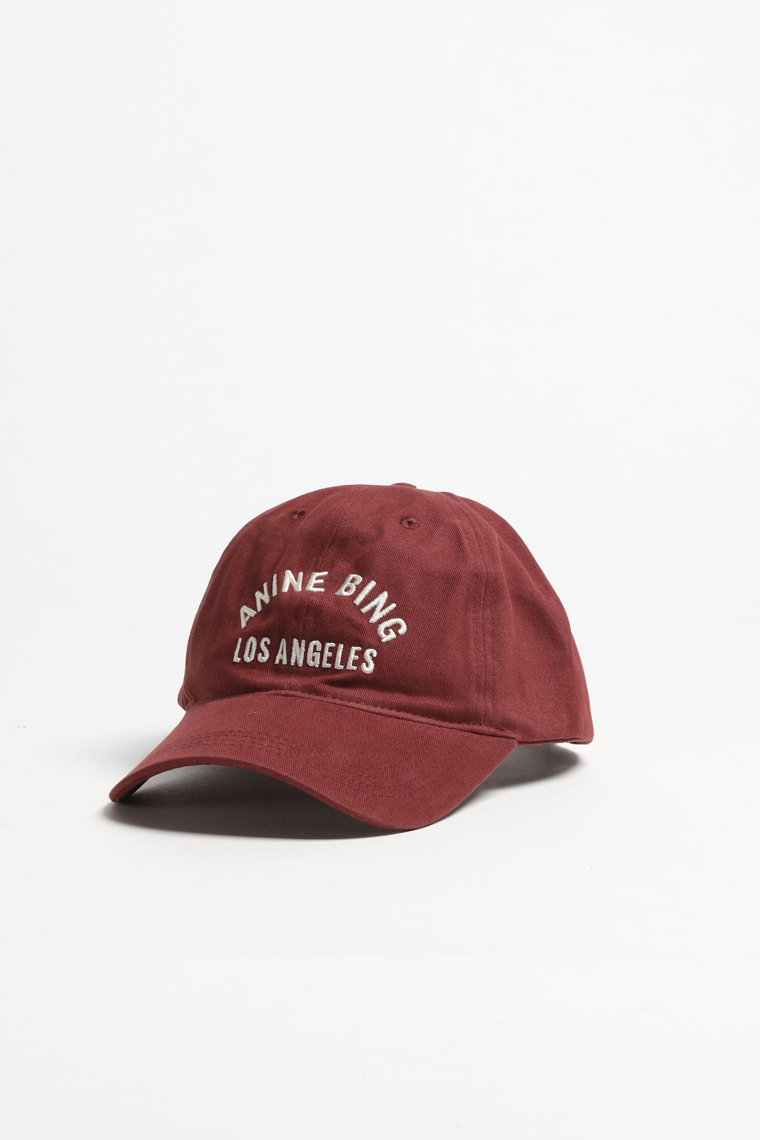 ANINE BING Jeremy Baseball Cap LA - Dark Cherry