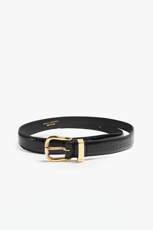 Gürtel Louise Croc in SchwarzNili Lotan - Anita Hass