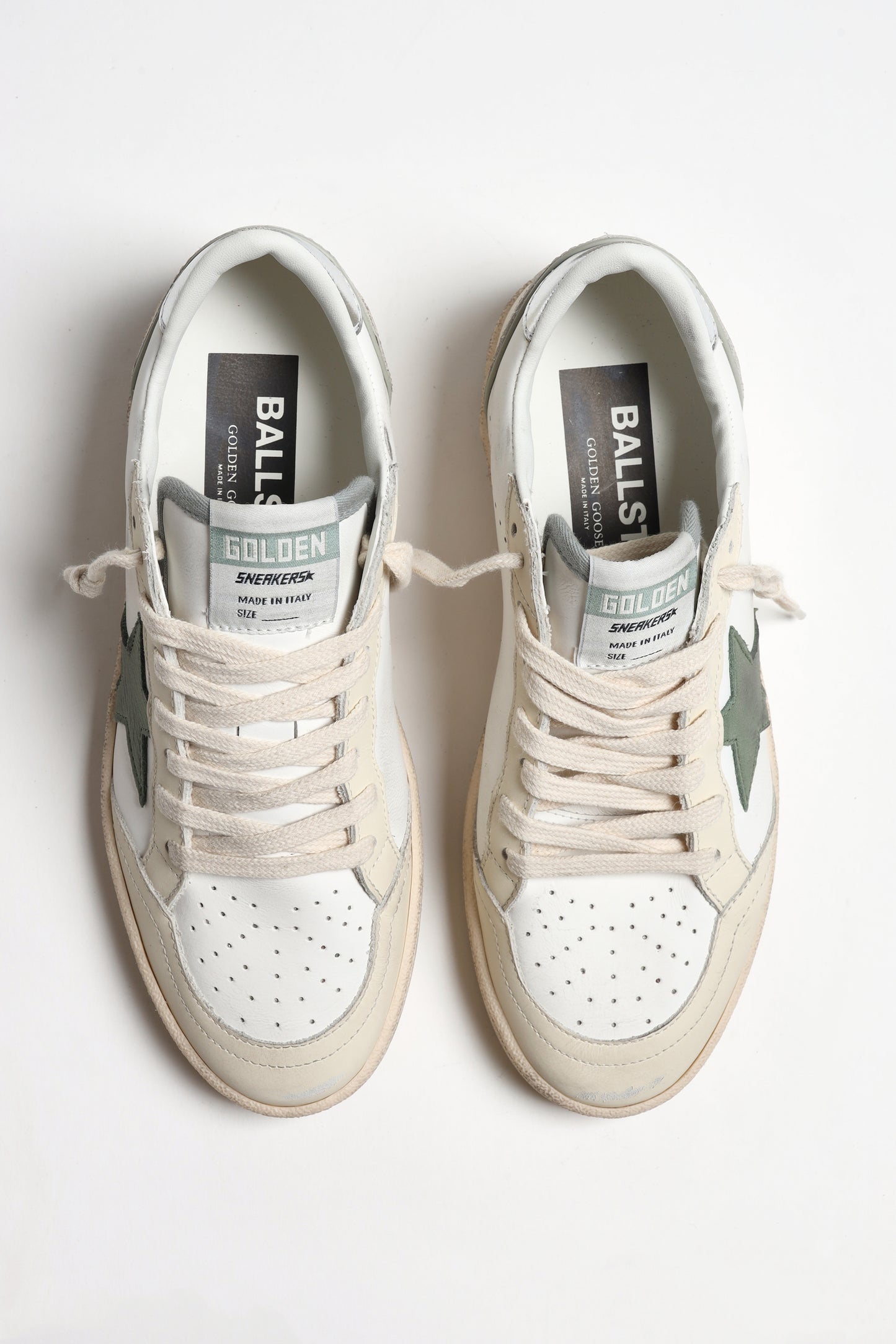 Sneaker Ballstar in Weiß/Grün/SilberGolden Goose - Anita Hass