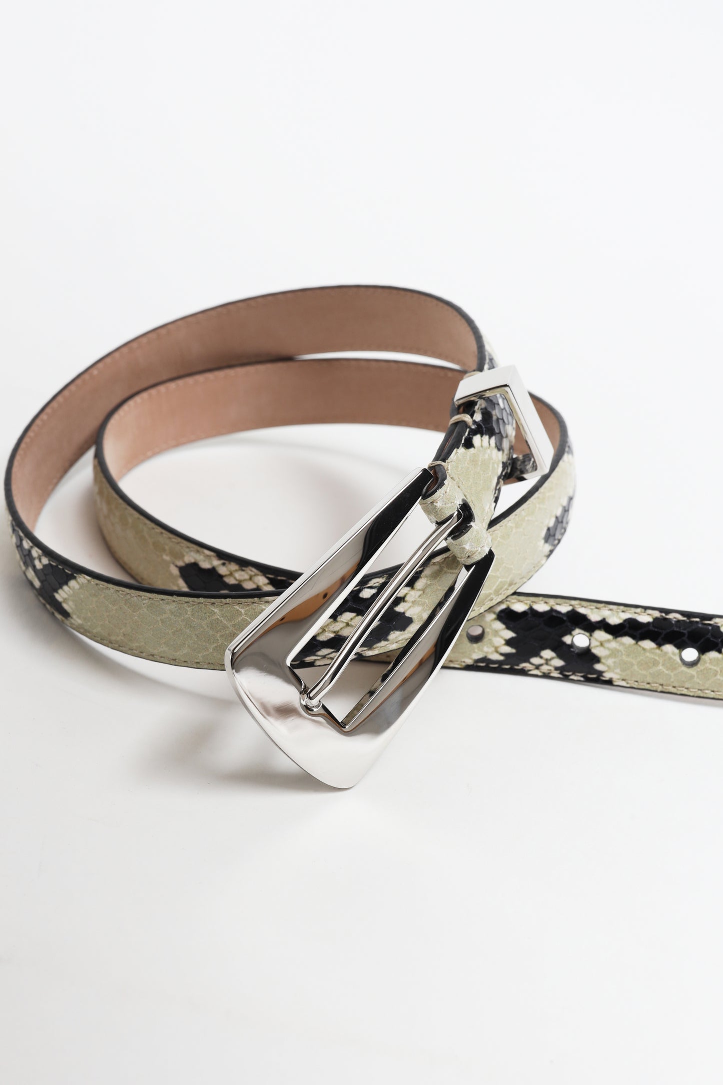 Cintura Lucca Snake, naturale/argento