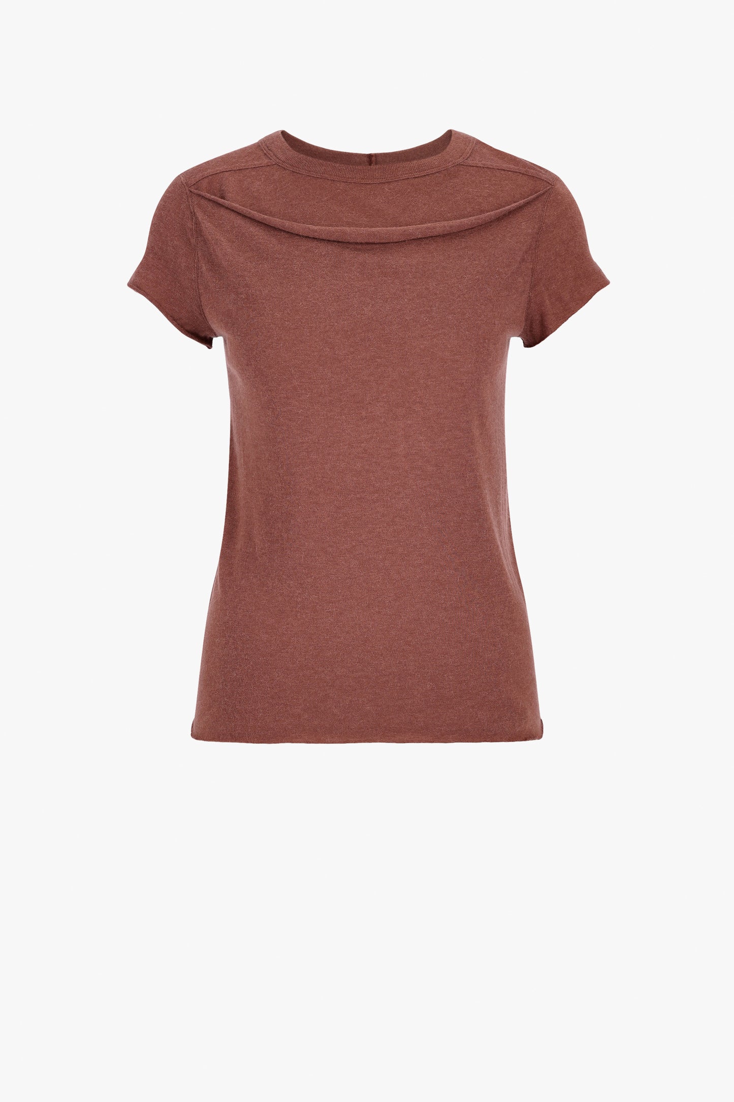 T-Shirt Cropped Level in RosewoodRick Owens - Anita Hass