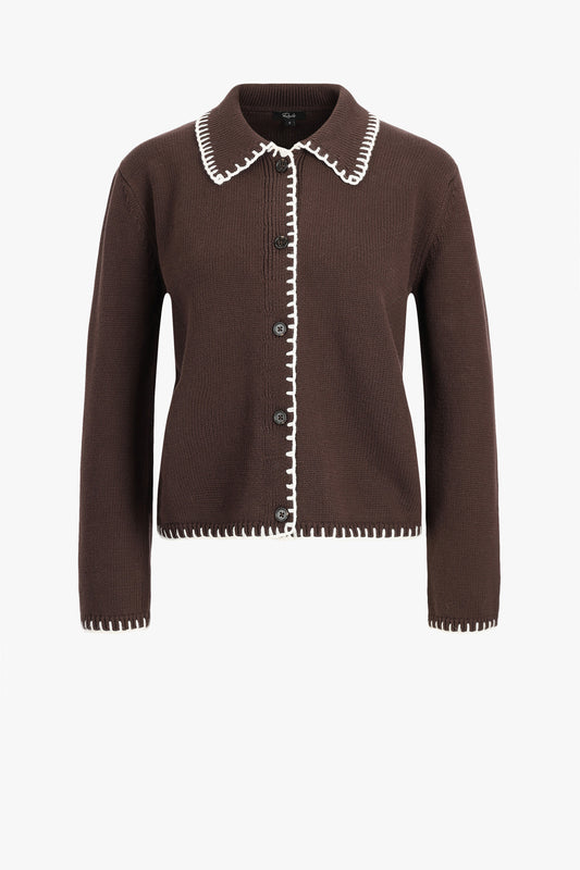 Cardigan Rayleen in Brown/IvoryRails - Anita Hass