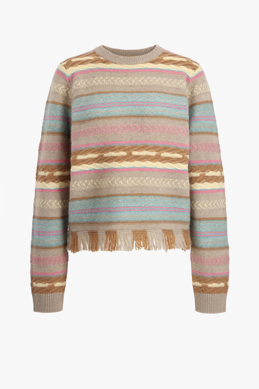 Pullover Western Stripe in Taupe ComboGuest in Residence - Anita Hass