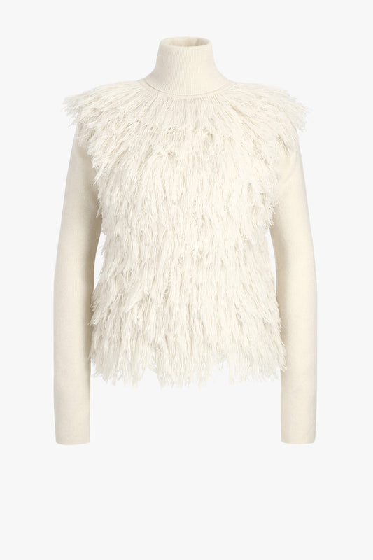 Pullover The Chapin Furry in IvoryBrandon Maxwell - Anita Hass
