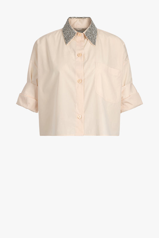 Next Ex Crystal blouse in Creme De Peche