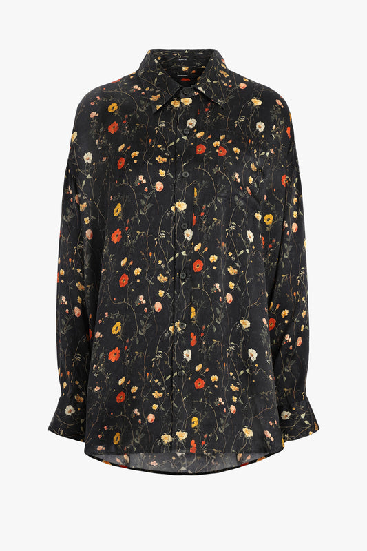 Bluse Drop Neck in Floral on BlackR13 - Anita Hass