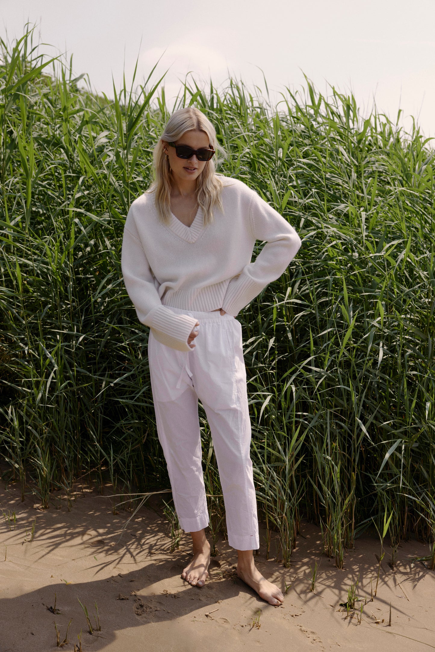 Hose Draper in WeißXírena - Anita Hass