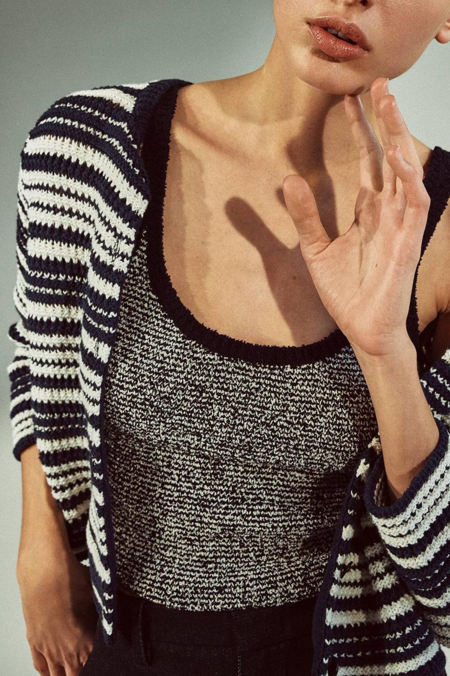 Stricktop in Coastal Blue/Oat ShellVince - Anita Hass