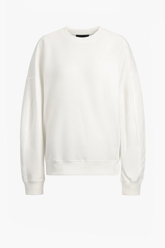 Light jersey sweatshirt in white