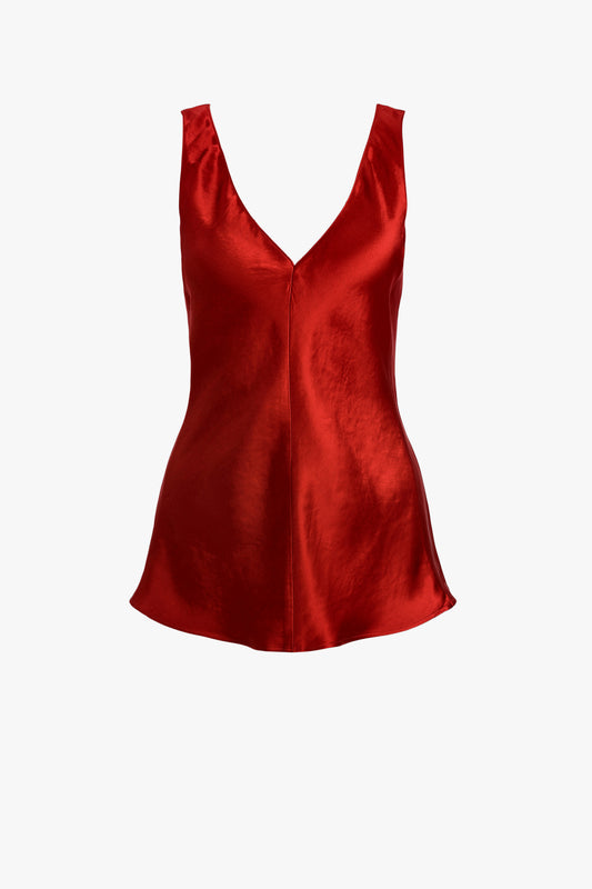 Top Deep V in Scarlet