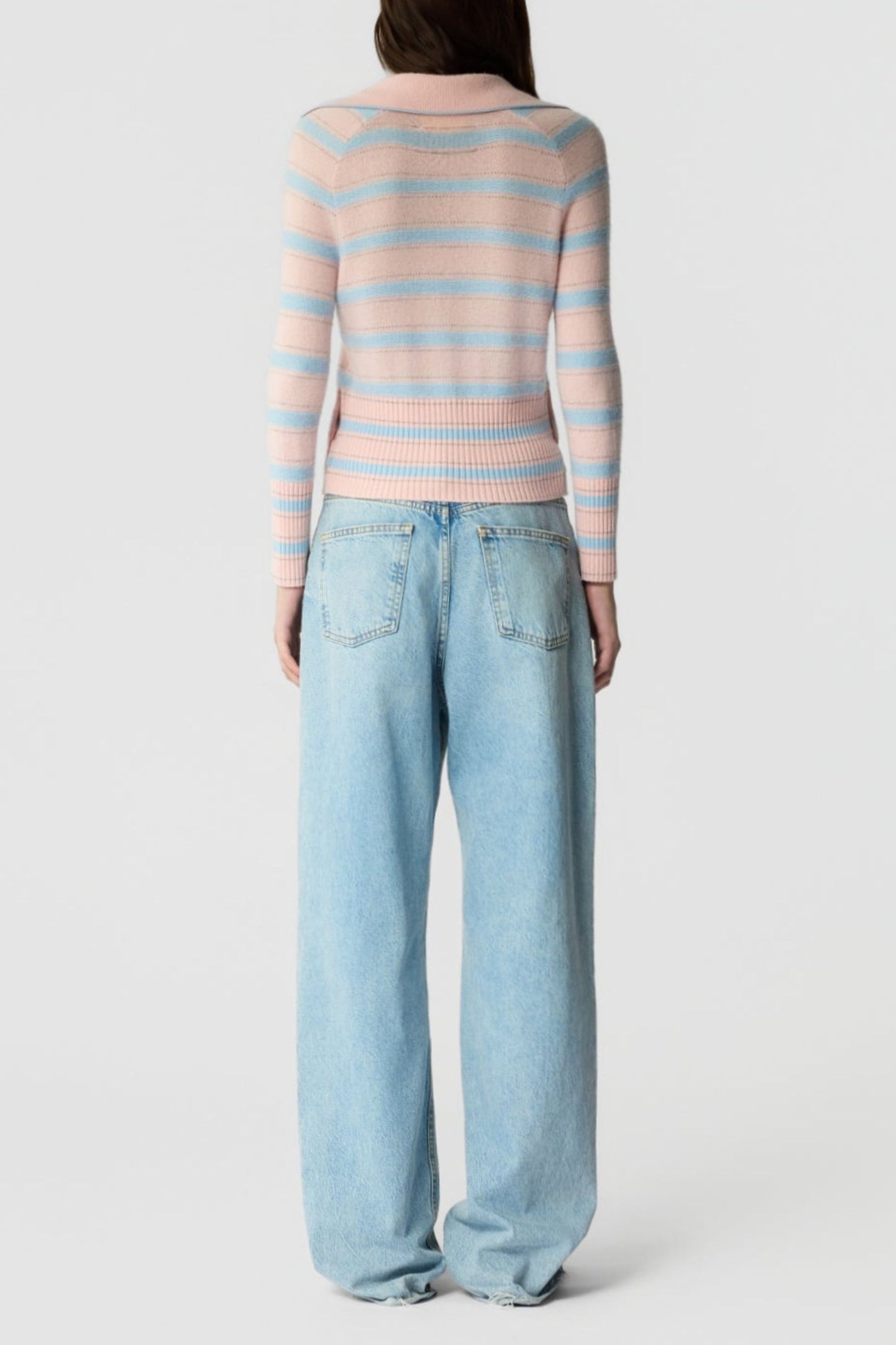 Sweater Port Polo in Powder Pink