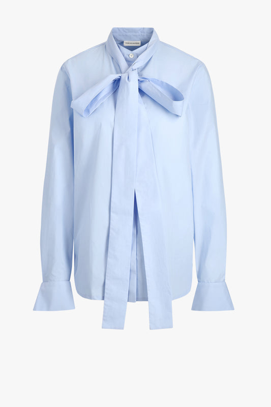 Bluse Bow Tie in Sky Blue 7 For All Mankind