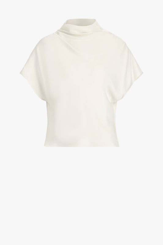 Bluse Mock Neck in BoneTWP Clothing - Anita Hass