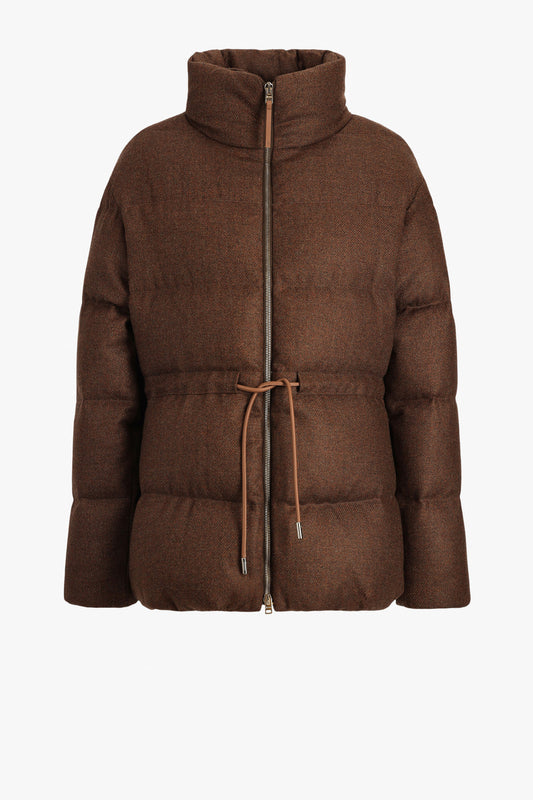 Jacke Tweed in LederbraunHerno - Anita Hass