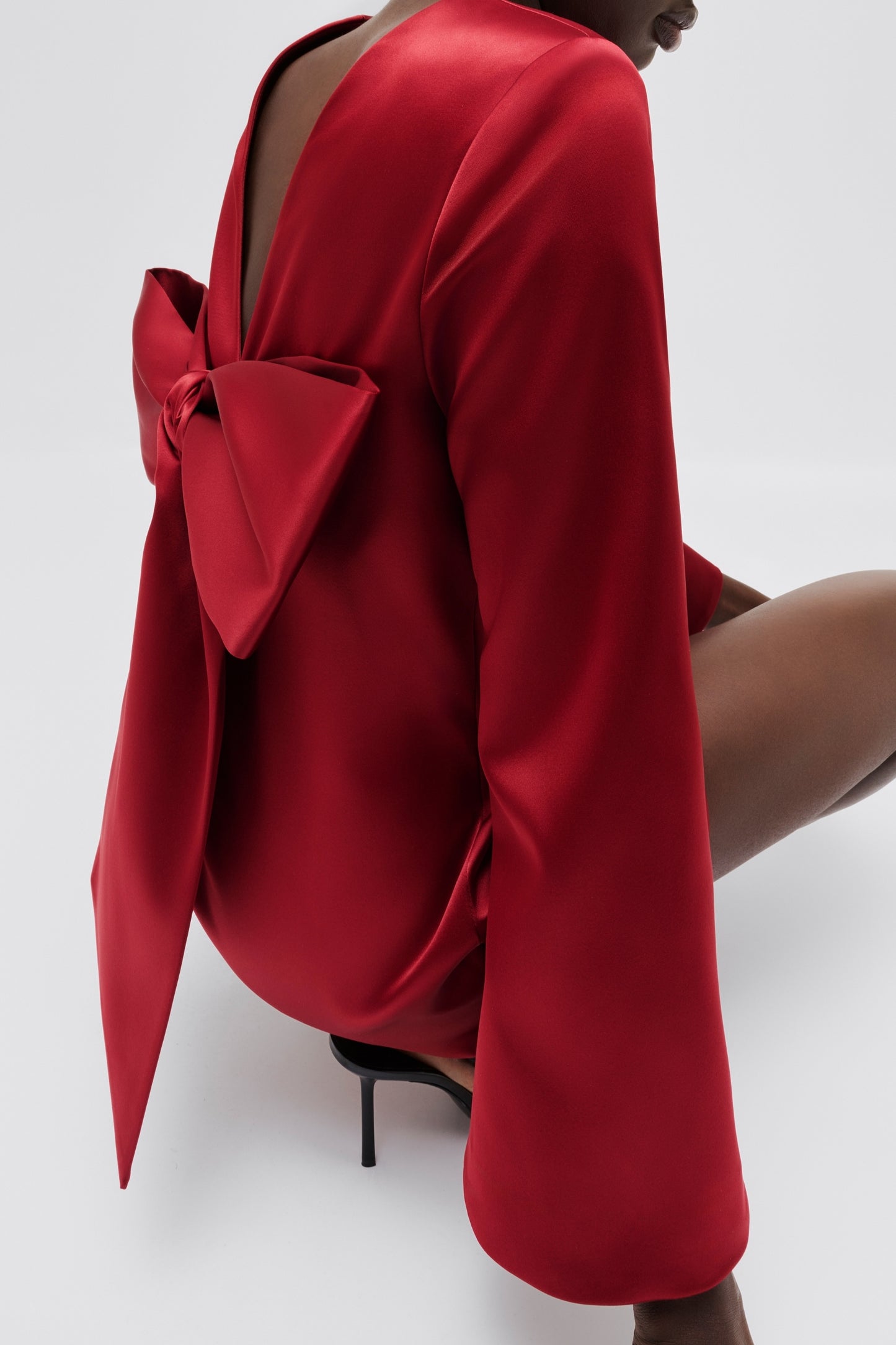 Kleid Elna Bow in Deep RedMalina - Anita Hass