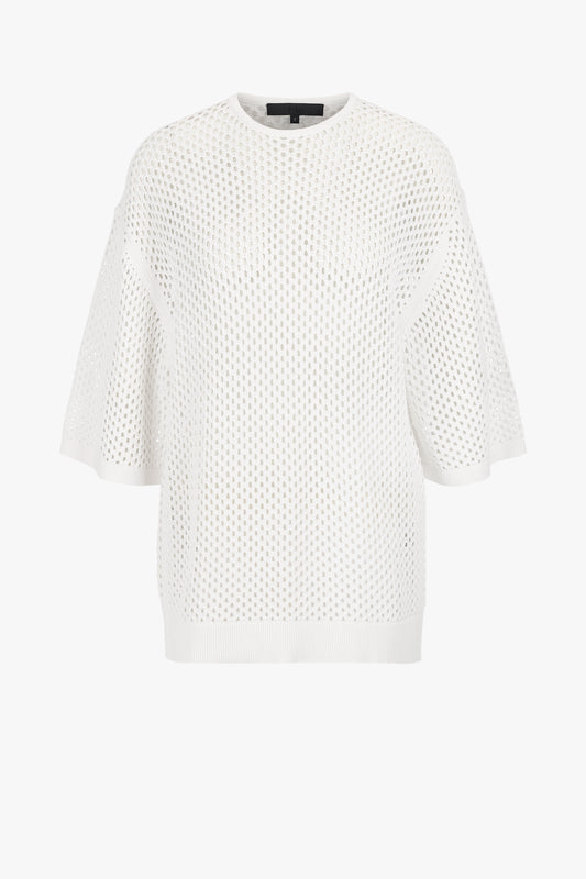 Shirt Crochet Net in Weiß