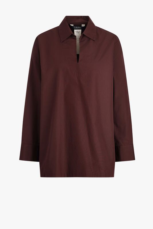 Blouse Cristel en rouge foncé