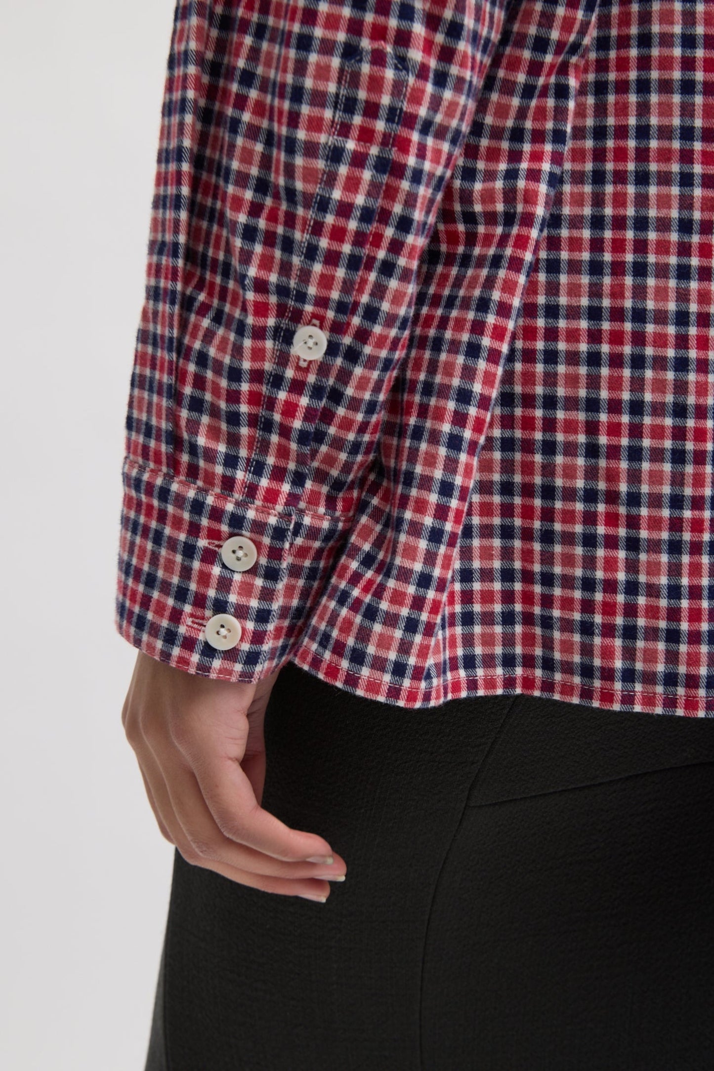 Bluse Boyfriend Flanell in Rot/NavyTibi - Anita Hass