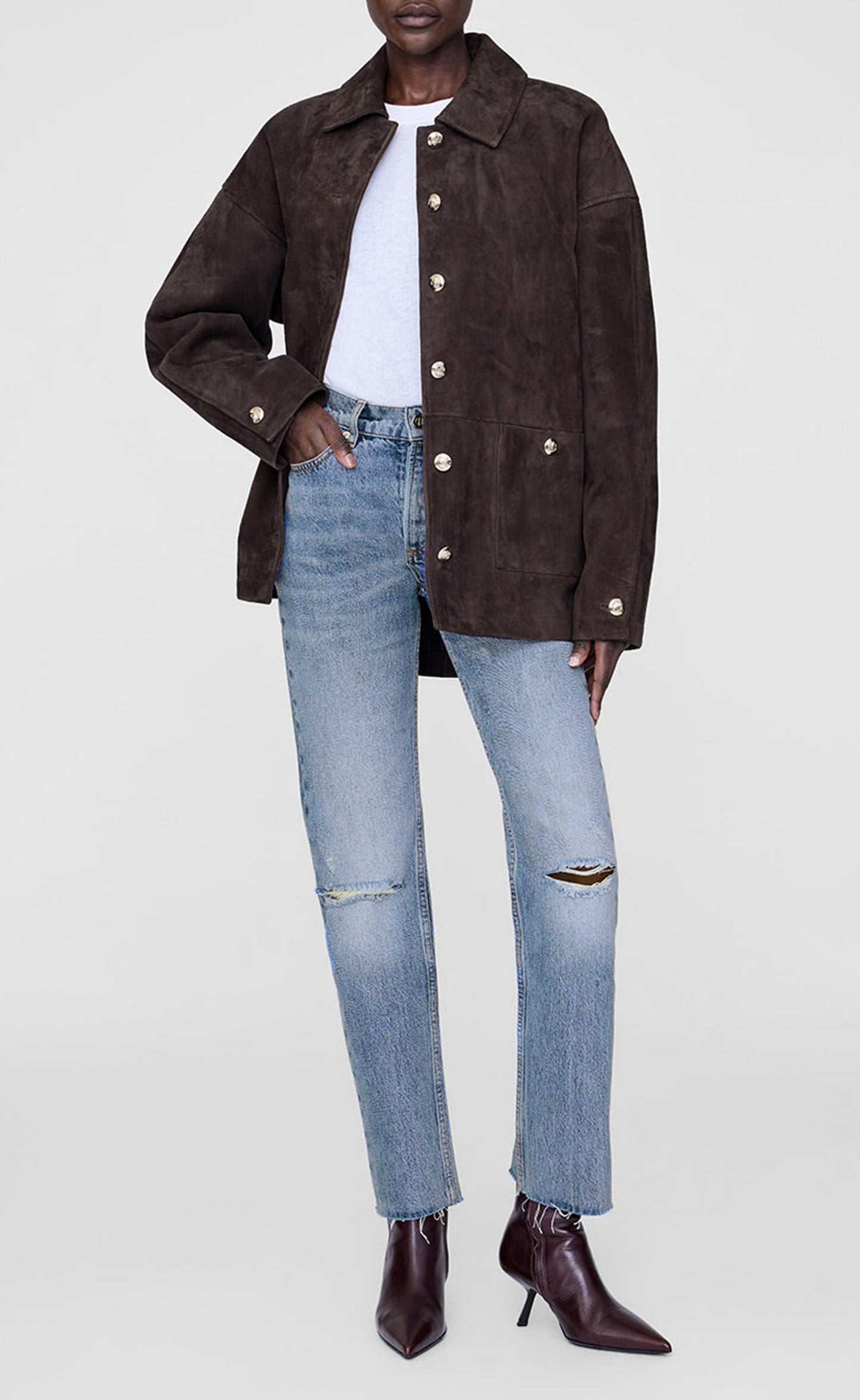 Jeans Bruno in Destructed Antique BlueAnine Bing - Anita Hass