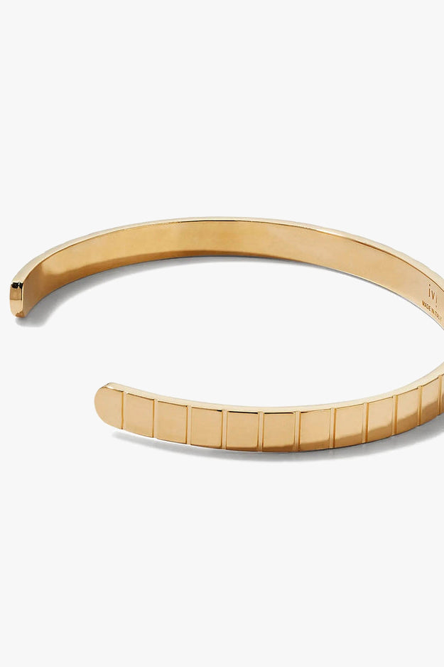 Bangle single slot cuff in gold