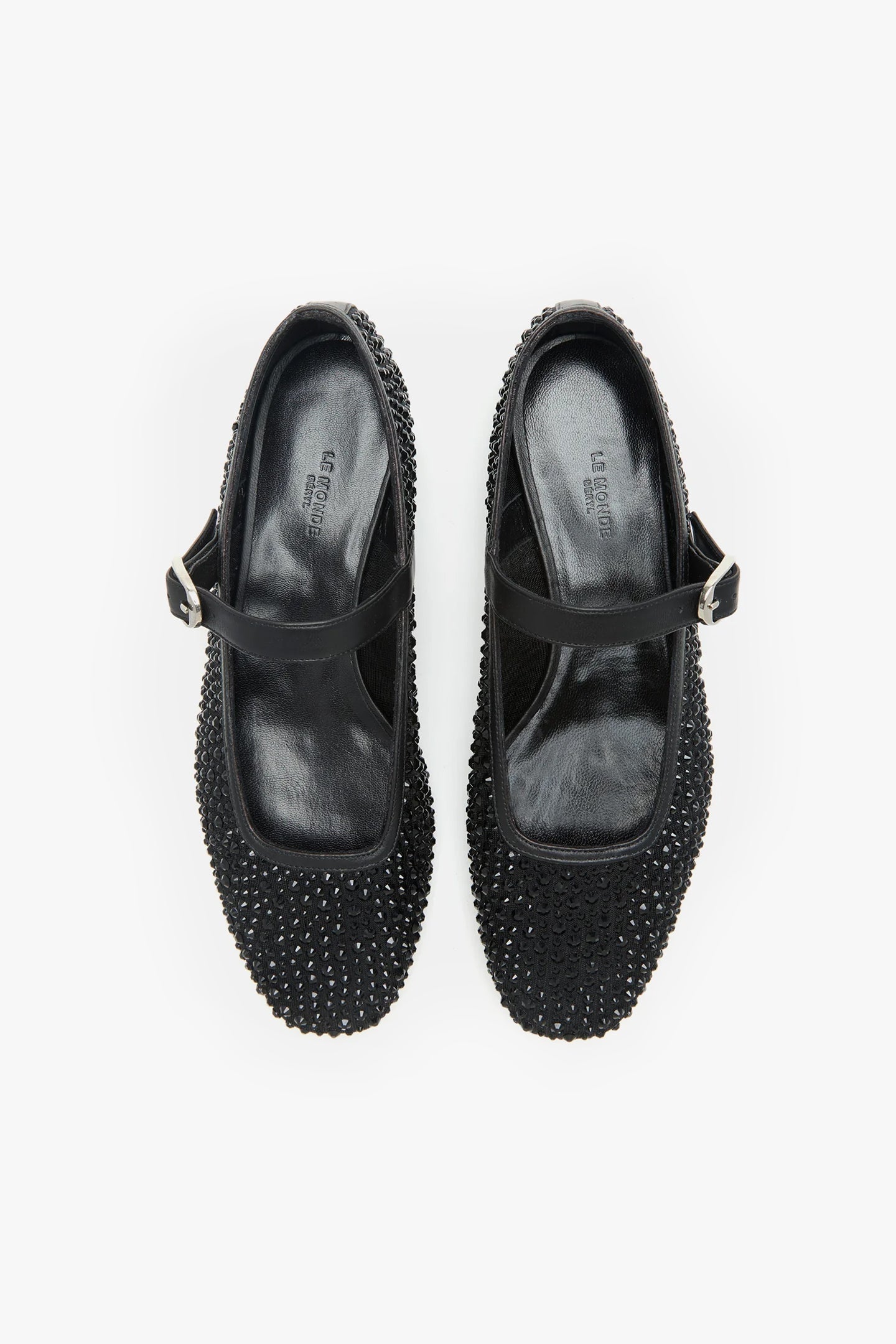 Ballerinas Mary Jane Mesh Crystal in SchwarzLe Monde Beryl - Anita Hass