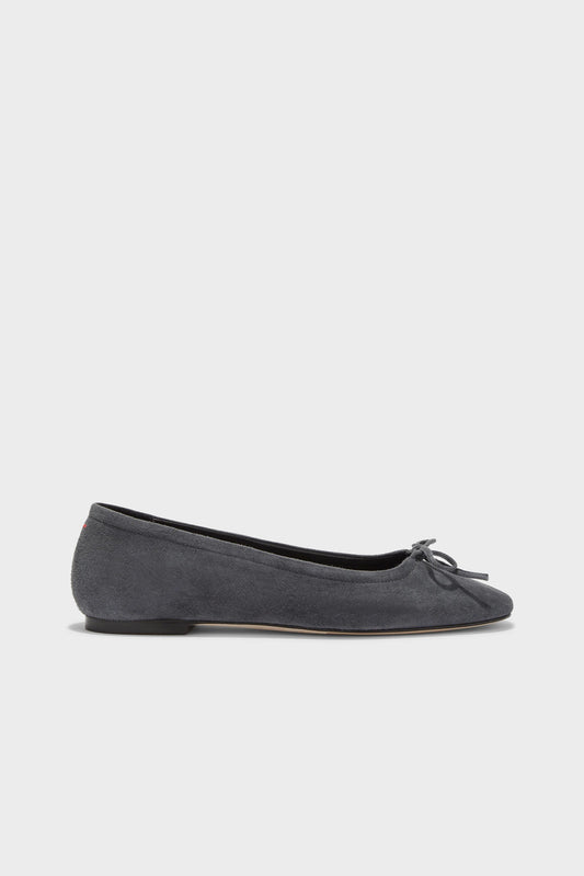 Ballerinas Delfina Suede in Charcoalaeyde - Anita Hass