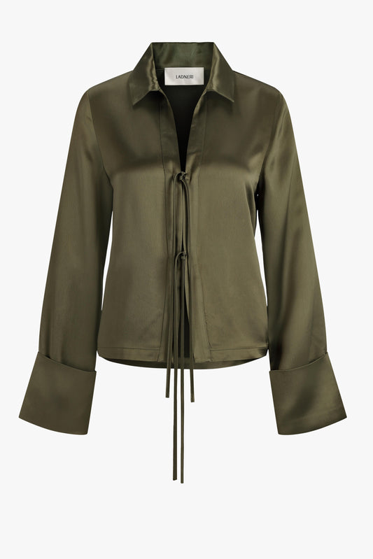 Bluse Bow in OlivLadneri - Anita Hass