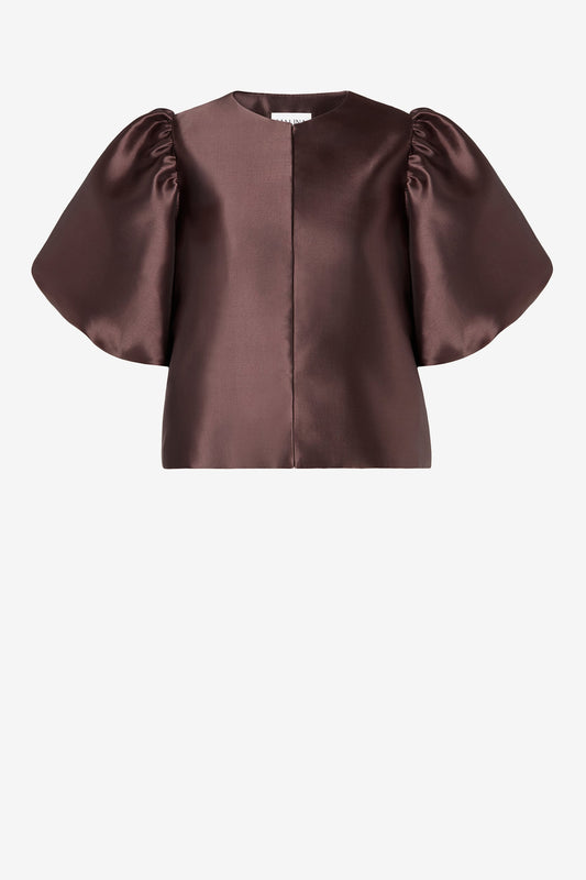 Cleo blouse in chocolate