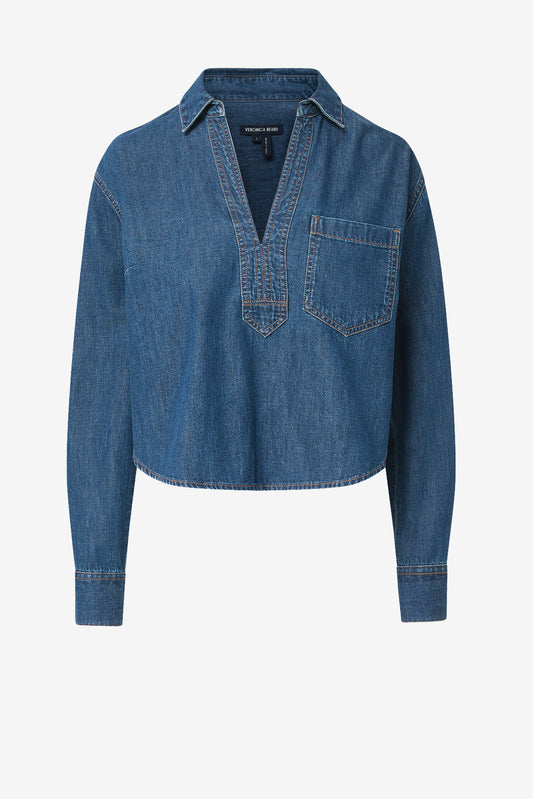 Bluse Khai in Bright BlueVeronica Beard - Anita Hass