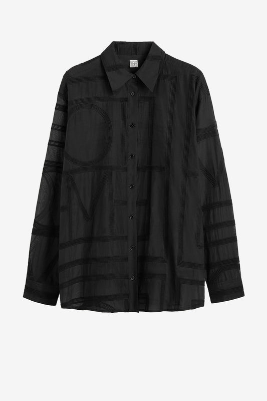 Bluse Monogram Crochet PJ in SchwarzToteme - Anita Hass